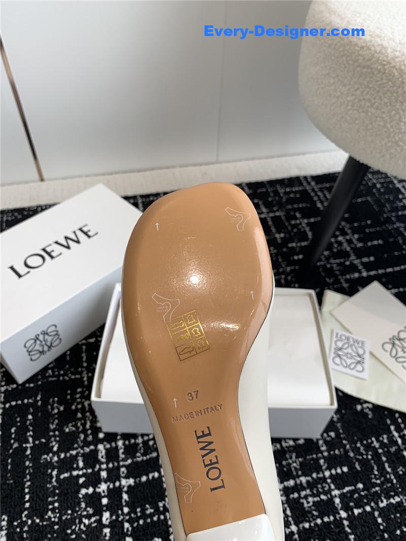 loewe round toe vase heel shoes
