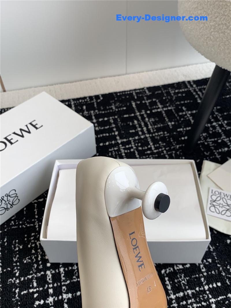 loewe round toe vase heel shoes