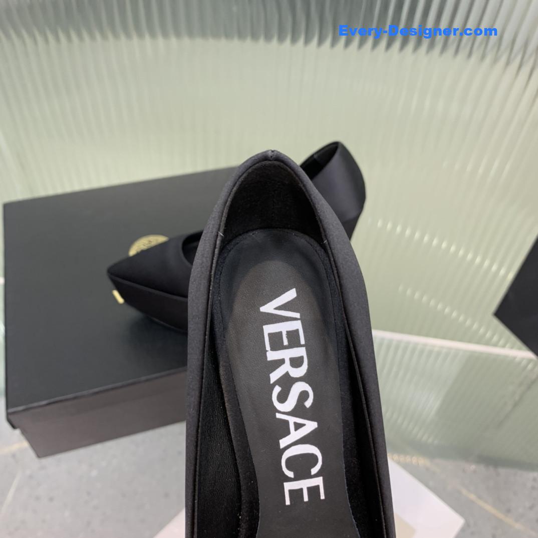 Versace wedge high heel shoes