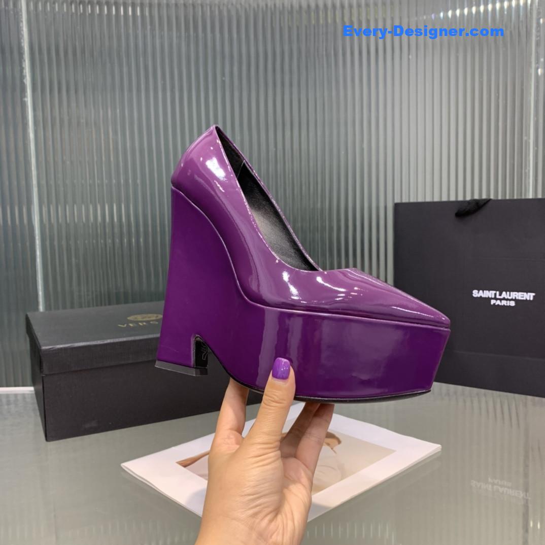 Versace wedge high heel shoes