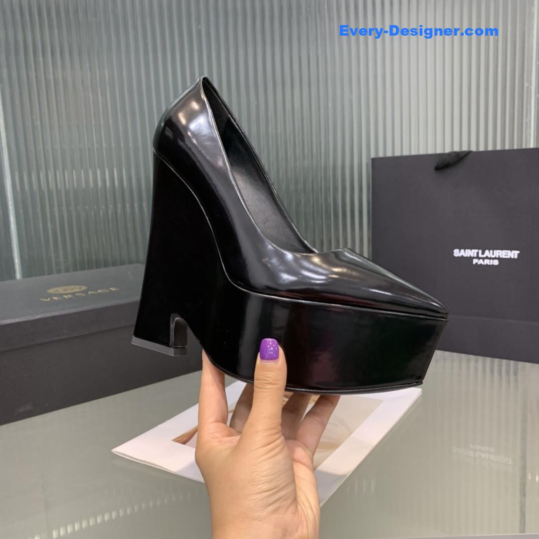 Versace wedge high heel shoes