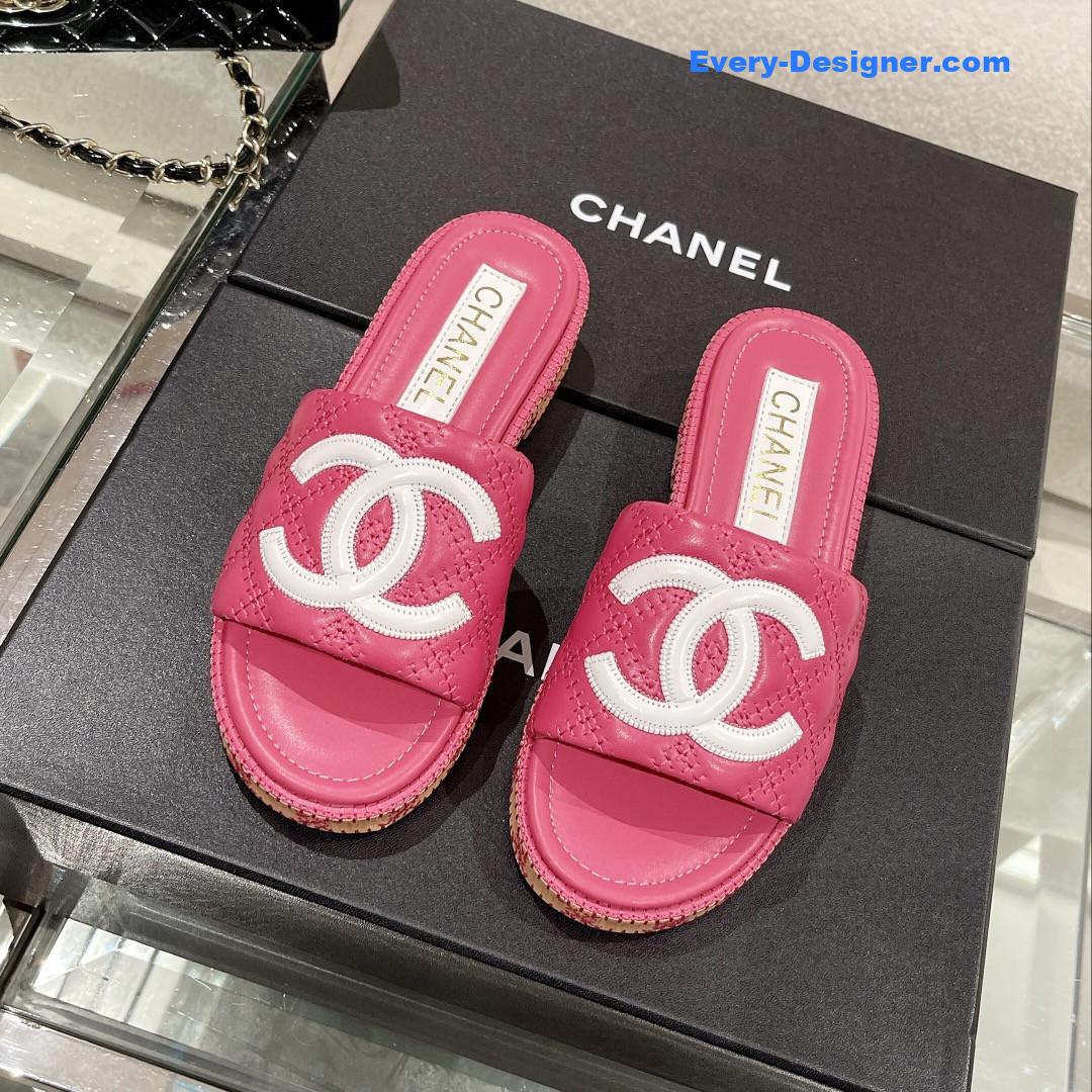 CC new wooden heel slippers