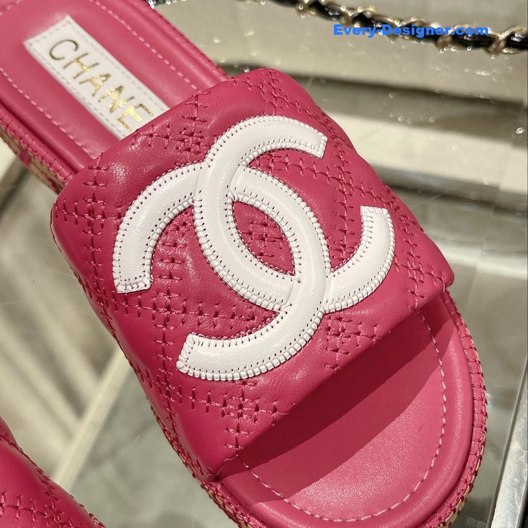 CC new wooden heel slippers