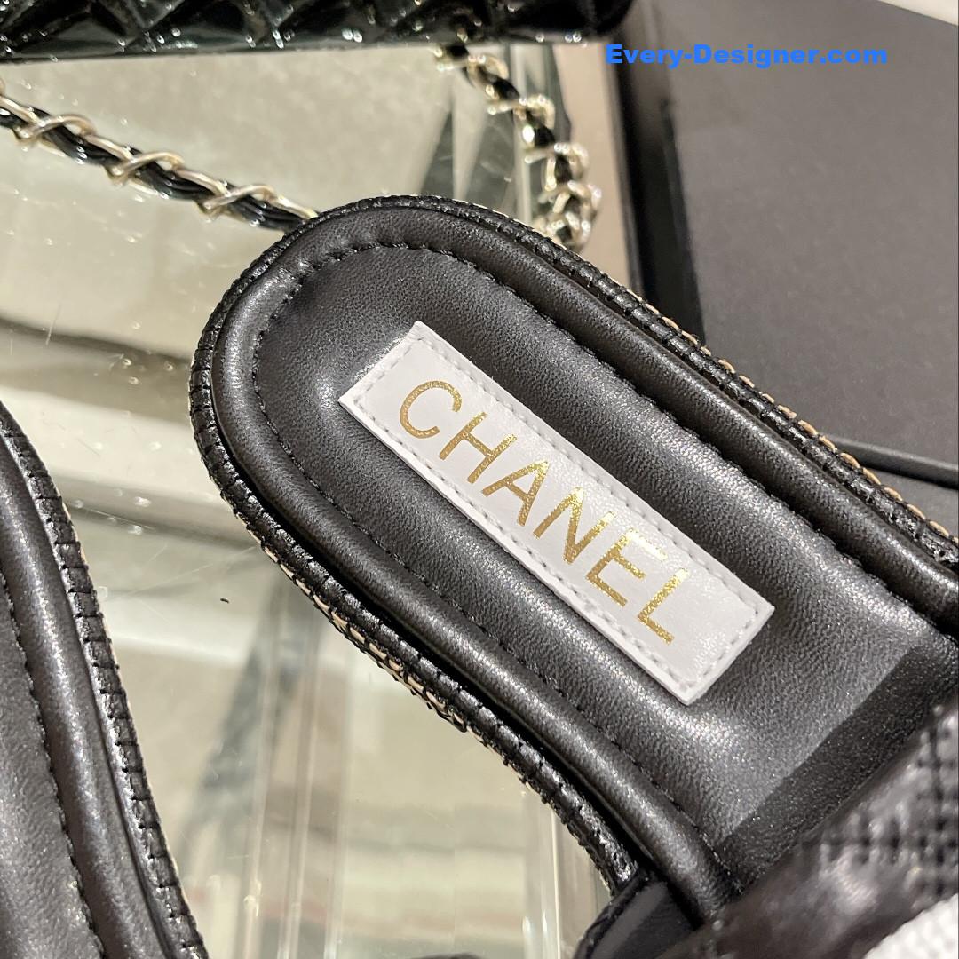 CC new wooden heel slippers