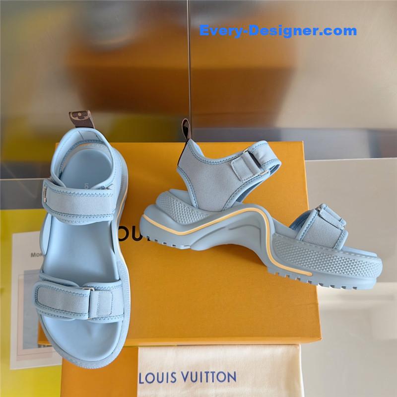 louis vuitton LV Velcro polka dot sandals