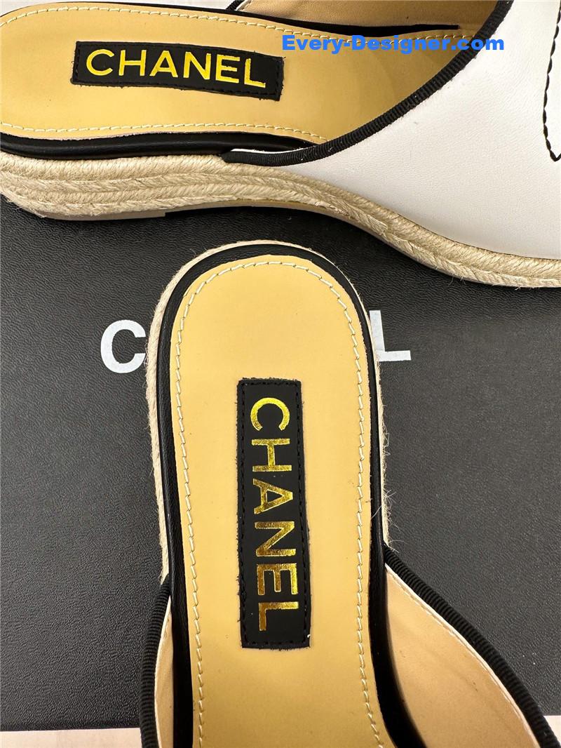 CC logo platform fisherman slippers