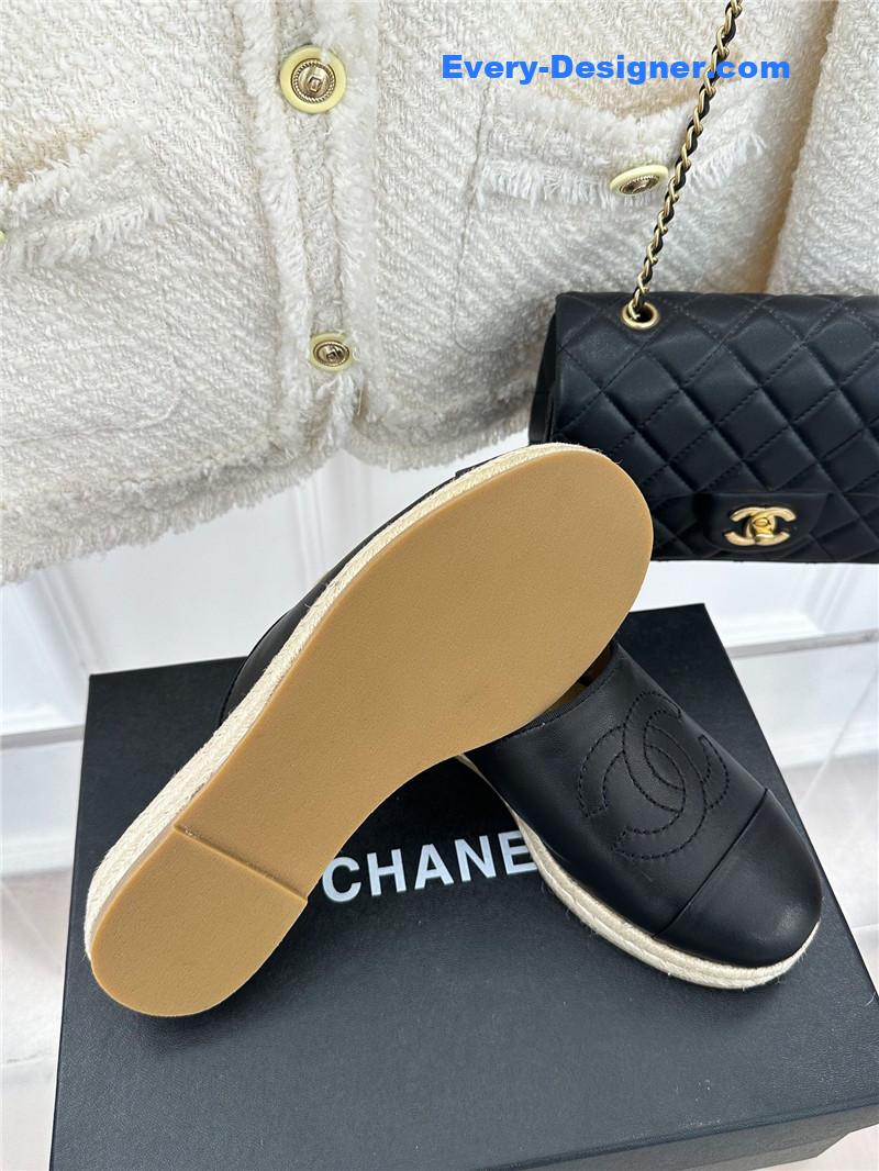 CC logo platform fisherman slippers