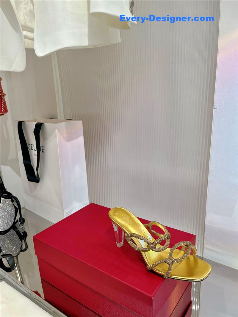 valentino rhinestone transparent heel sandals