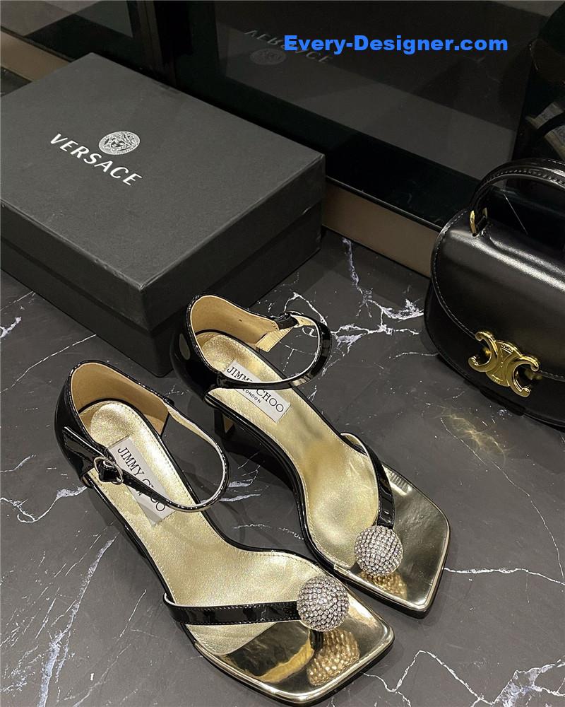 Jimmy Choo new rhinestone ball sandals