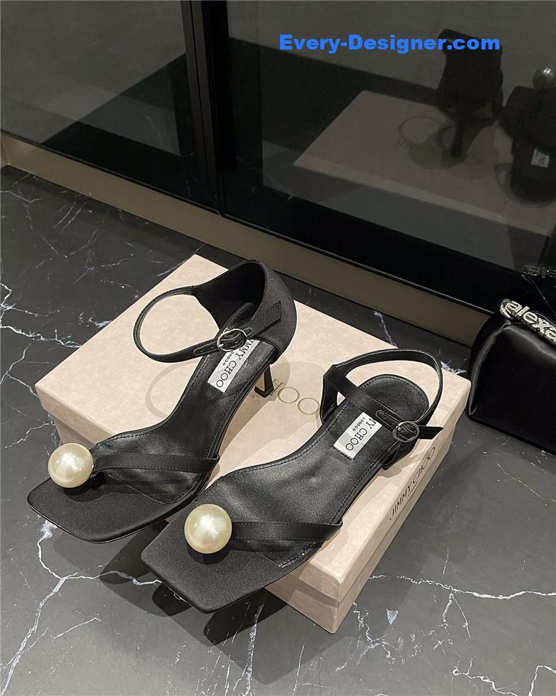 J1m*y Ch00 new rhinestone ball sandals