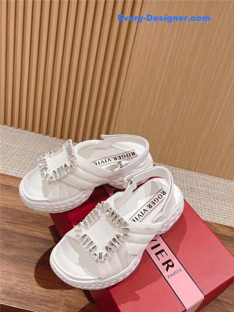 roger vivier D1am0nd buckle platform sandals