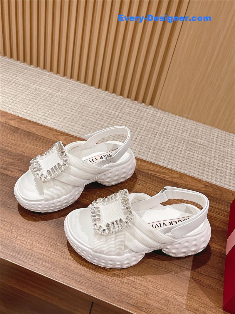 roger vivier D1am0nd buckle platform sandals