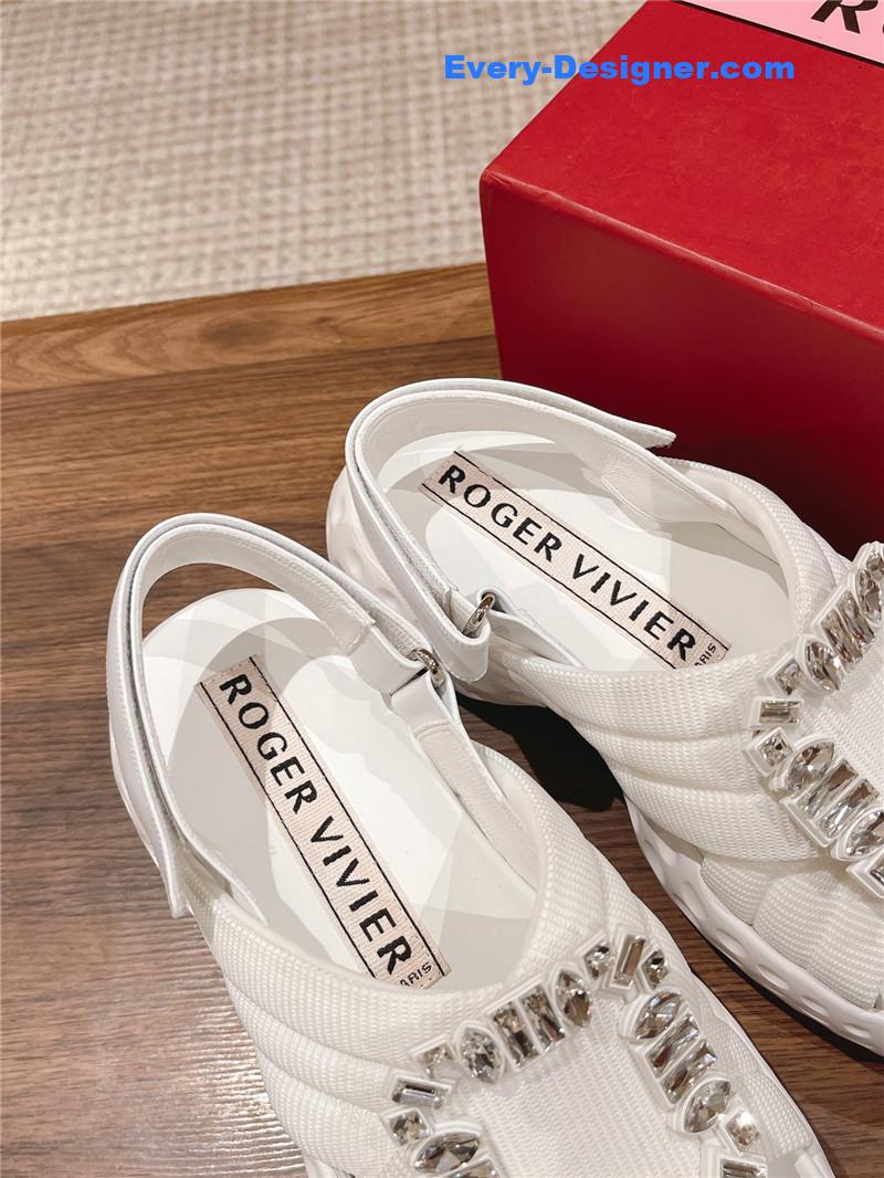 roger vivier D1am0nd buckle platform sandals