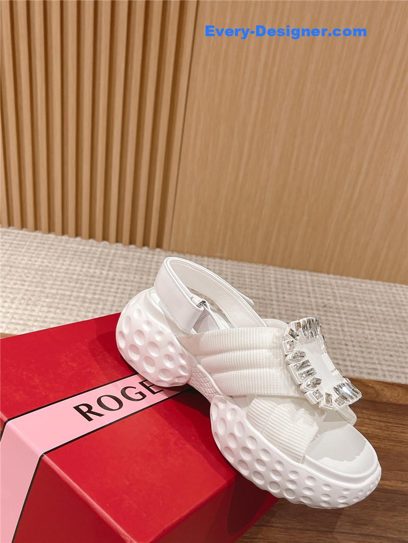 roger vivier D1am0nd buckle platform sandals