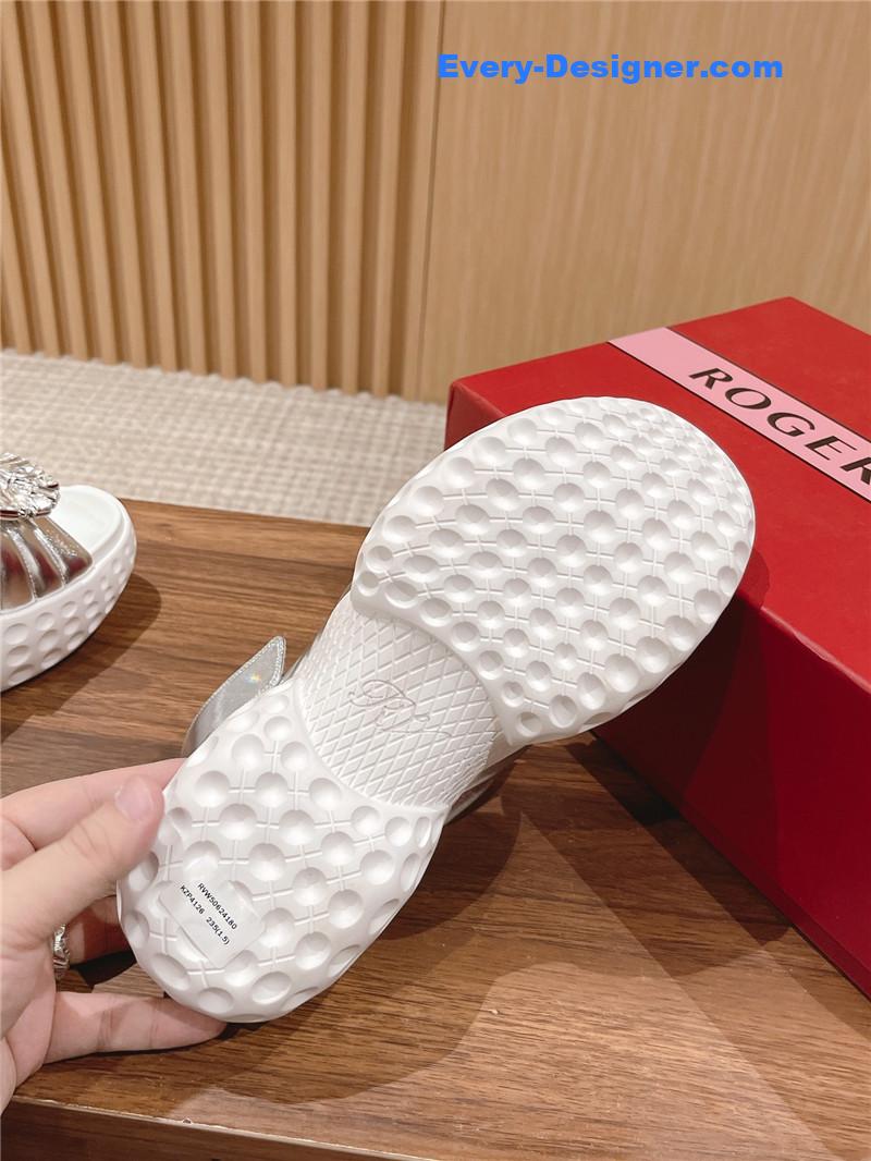 roger vivier D1am0nd buckle platform sandals