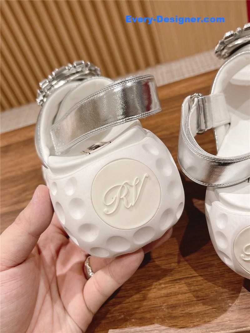 roger vivier D1am0nd buckle platform sandals