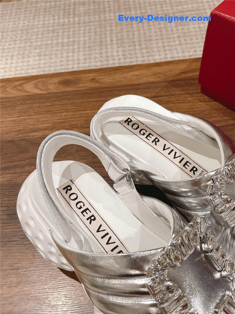 roger vivier D1am0nd buckle platform sandals