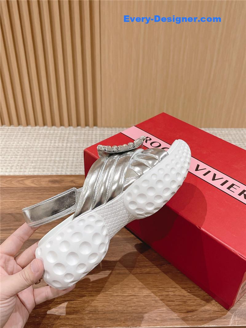 roger vivier D1am0nd buckle platform sandals