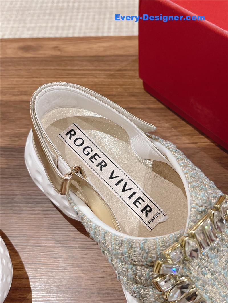 roger vivier D1am0nd buckle platform sandals
