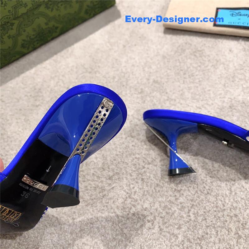 Gvc*1 rhinestone high heel slippers