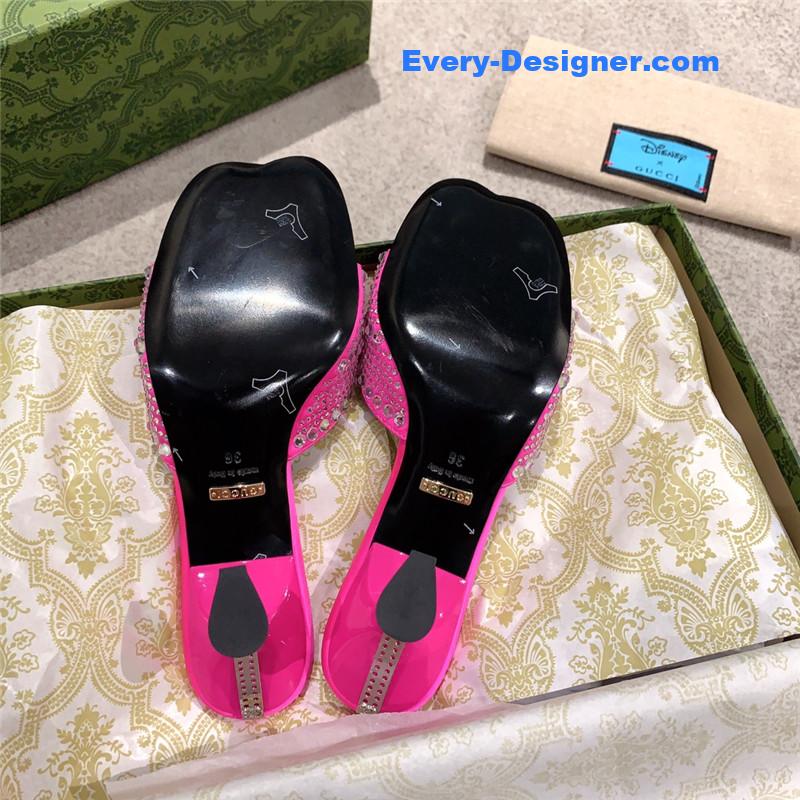 Gvc*1 rhinestone high heel slippers