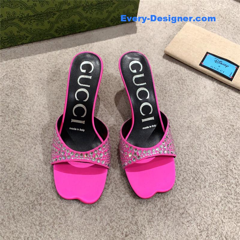 Gvc*1 rhinestone high heel slippers