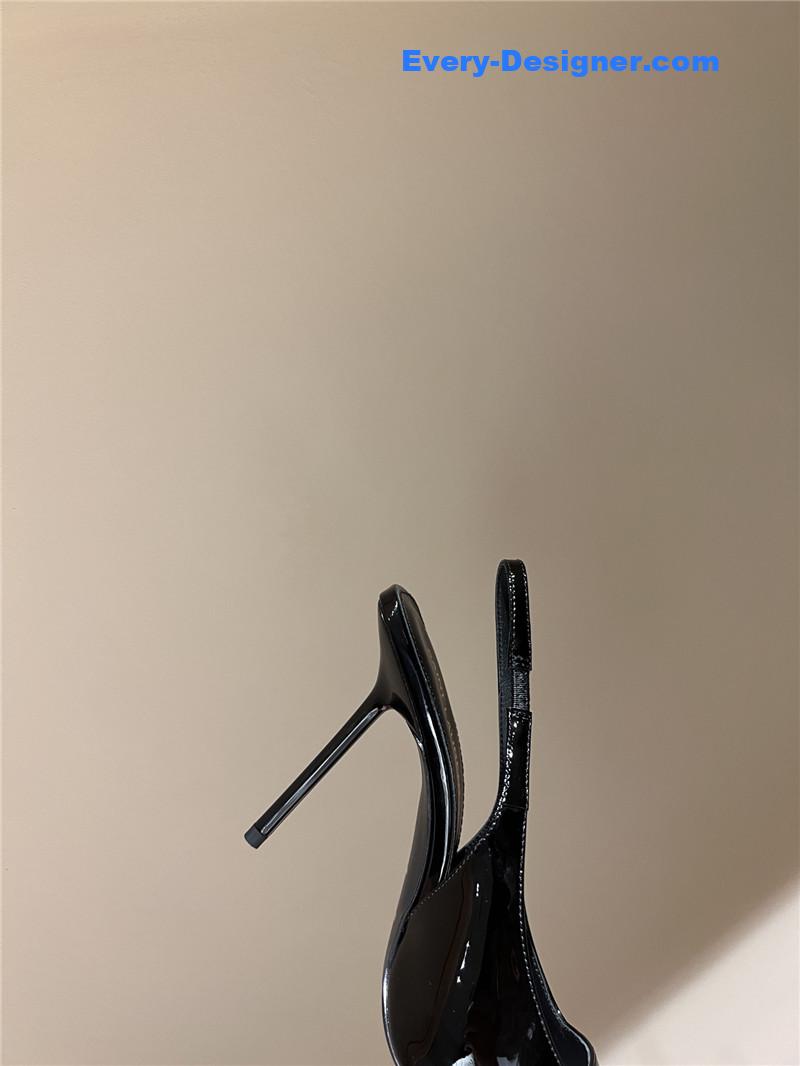 Y51 strap back elastic pointed toe high heel sandals