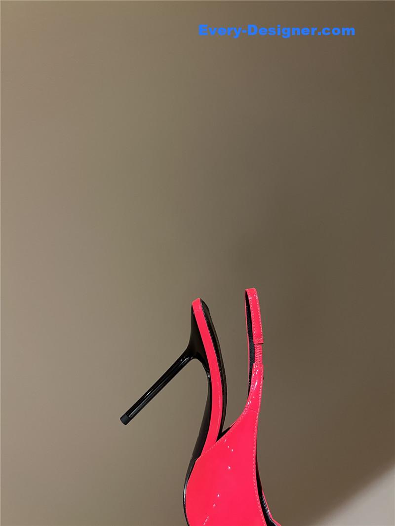 Y51 strap back elastic pointed toe high heel sandals