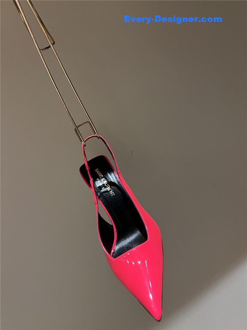 Y51 strap back elastic pointed toe high heel sandals