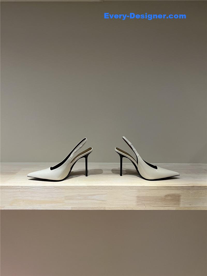 Y51 strap back elastic pointed toe high heel sandals