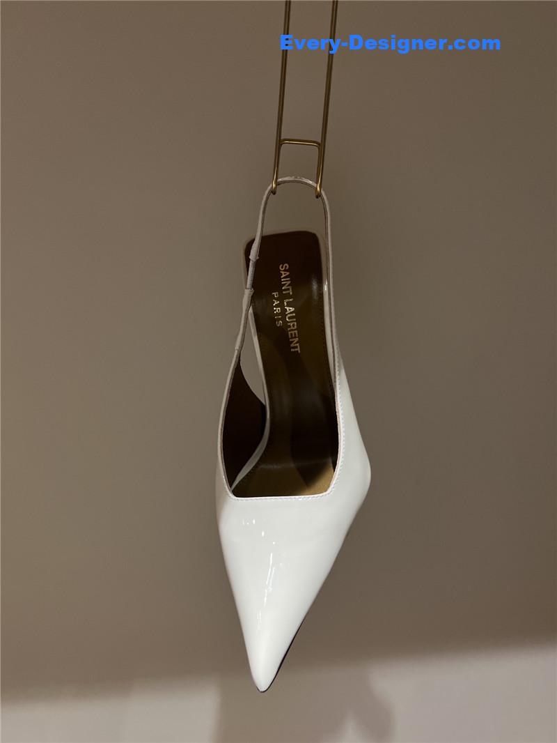 Y51 strap back elastic pointed toe high heel sandals