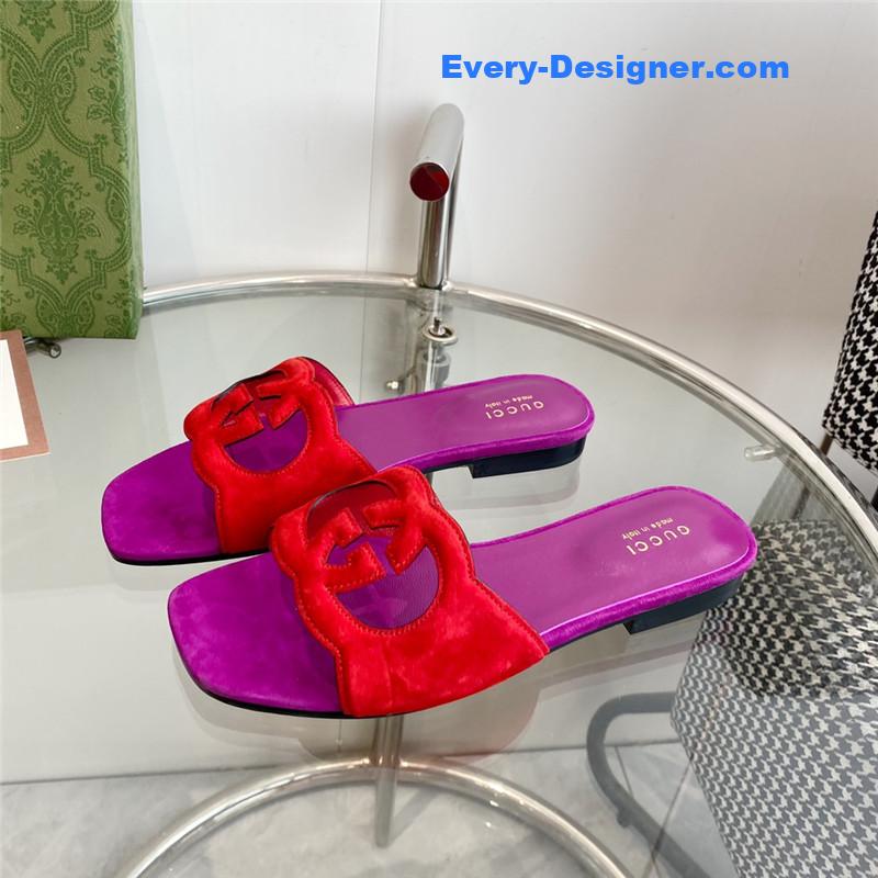 Gucci interlocking GG cutout slides