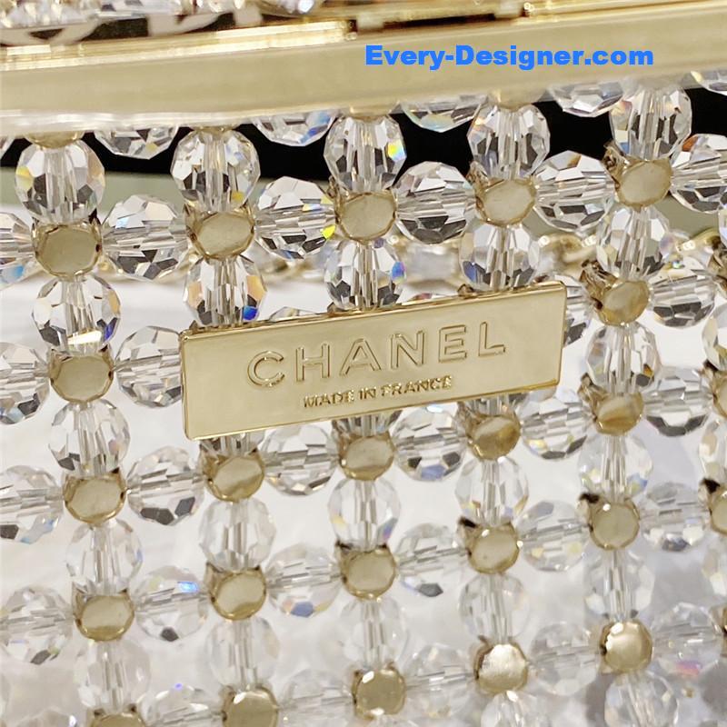 Ch**el glass pearl gem evening bag