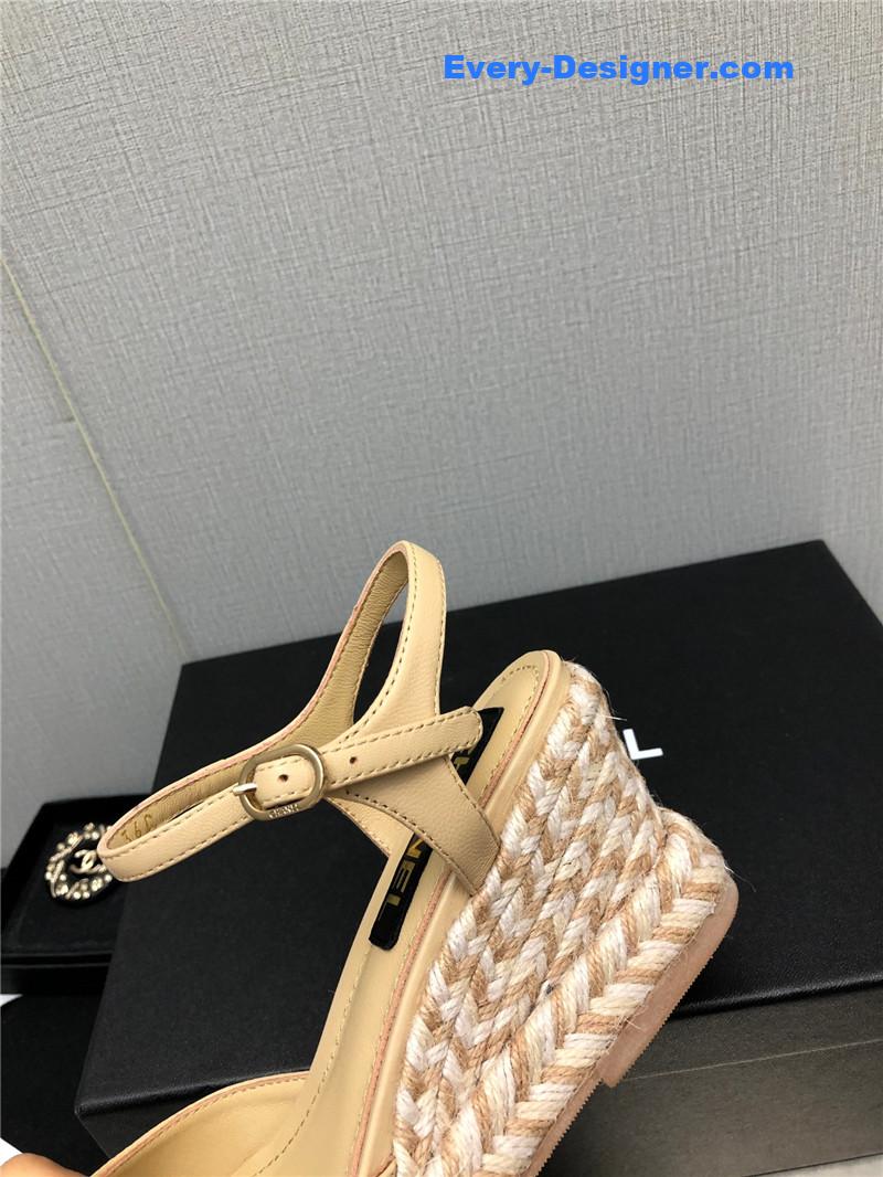 CC Mary Jane hollow wedge sandals