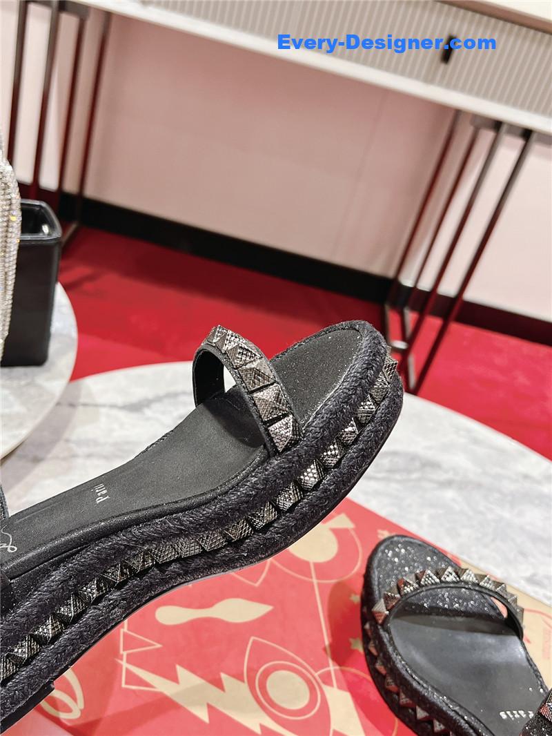 Chr1st1an louboutin wedge sandals