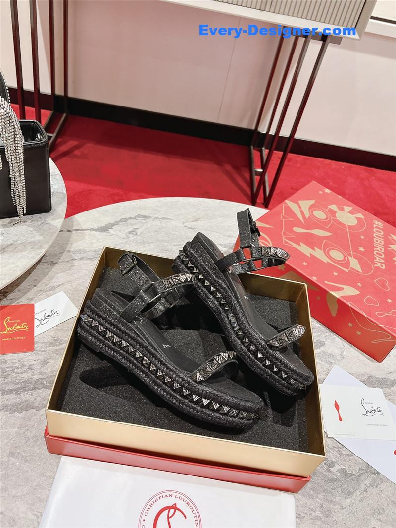 Chr1st1an louboutin wedge sandals