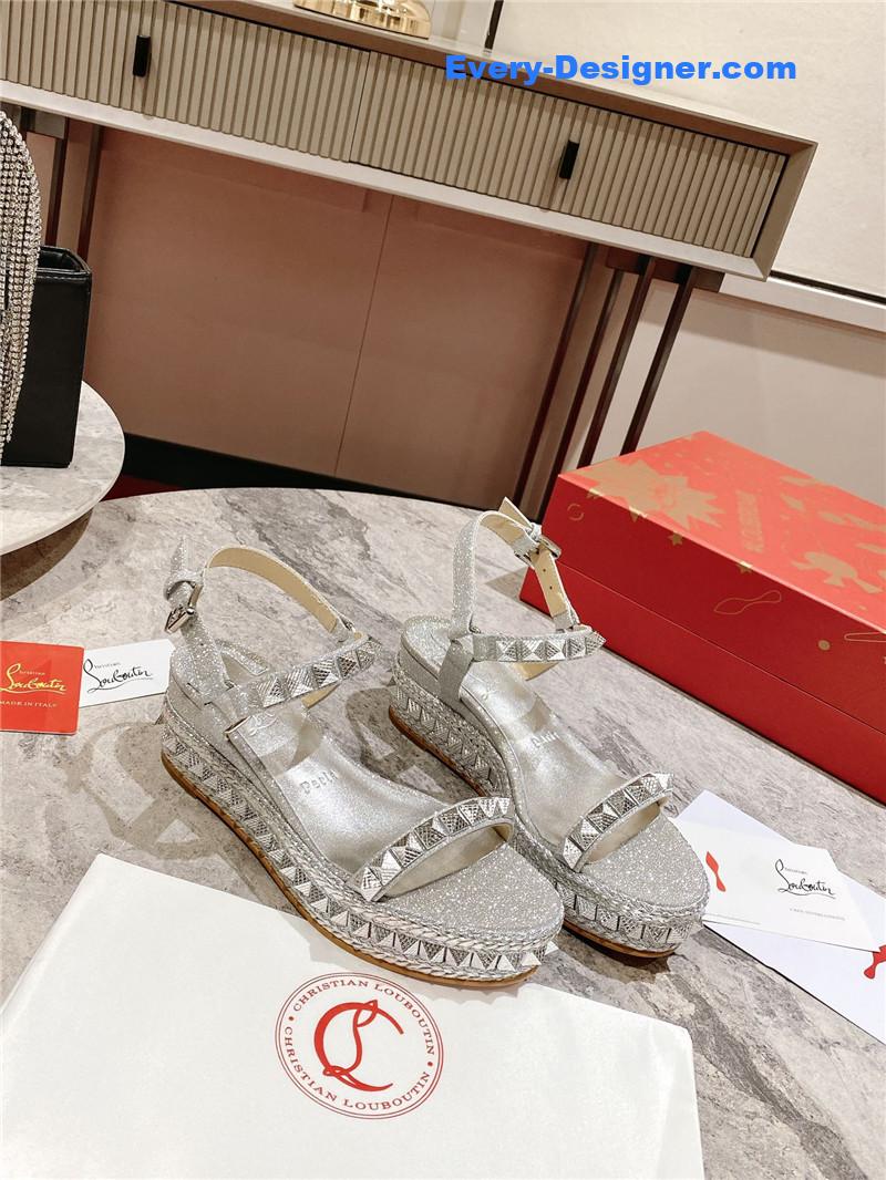 Chr1st1an louboutin wedge sandals