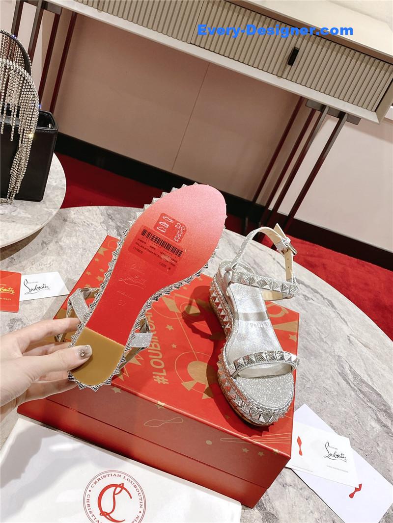 Chr1st1an louboutin wedge sandals