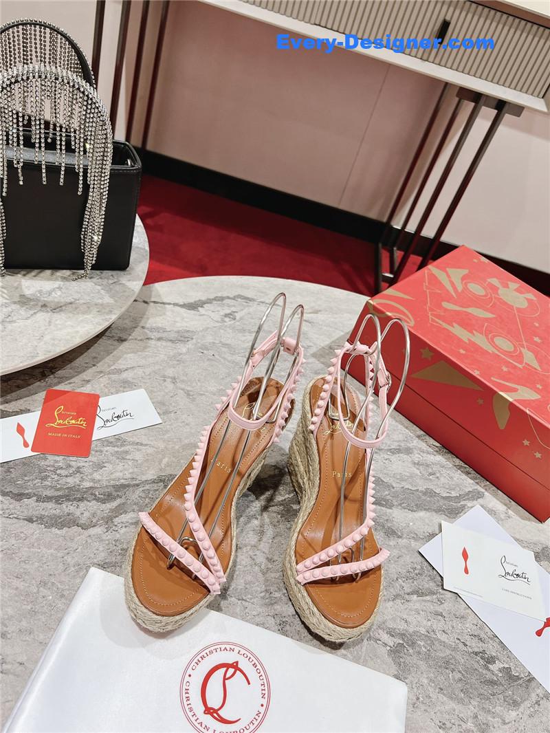 Chr1st1an louboutin wedge sandals