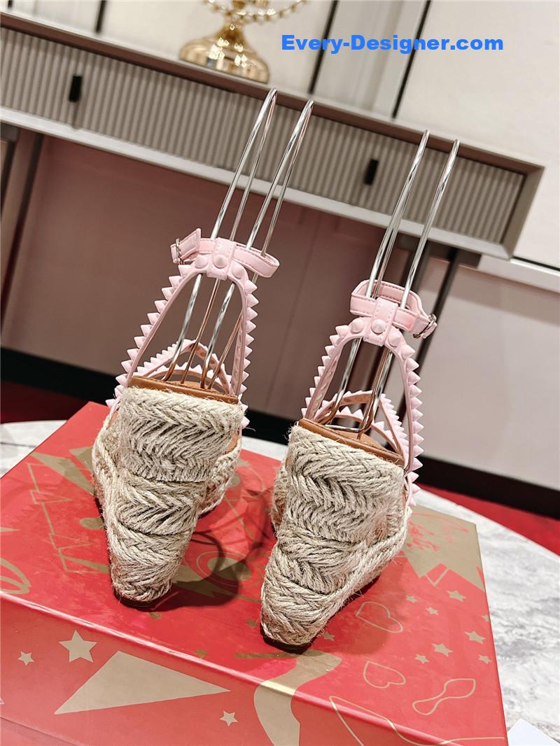 Chr1st1an louboutin wedge sandals