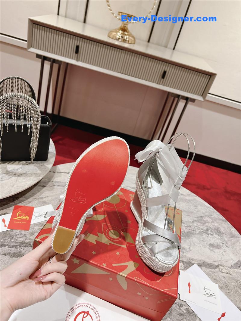 Chr1st1an louboutin wedge sandals