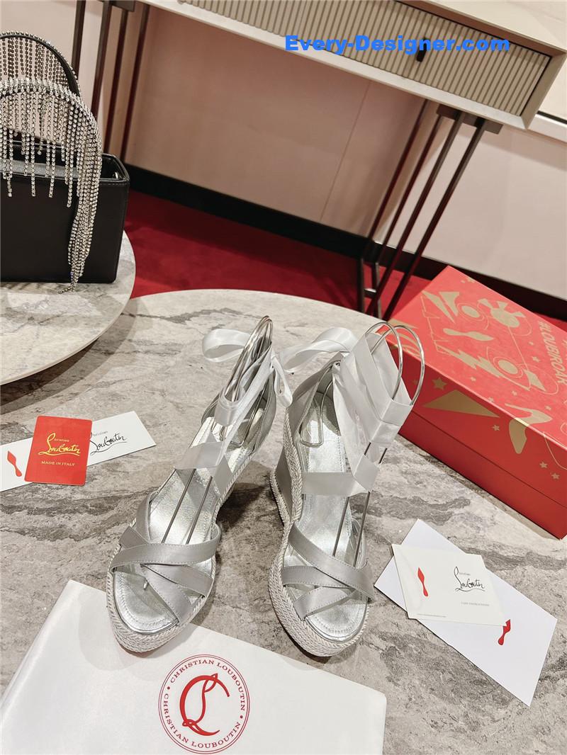 Chr1st1an louboutin wedge sandals