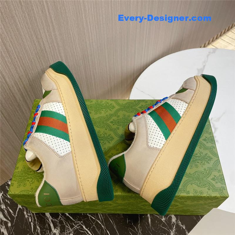 Gvc*1 double screener leather sneakers