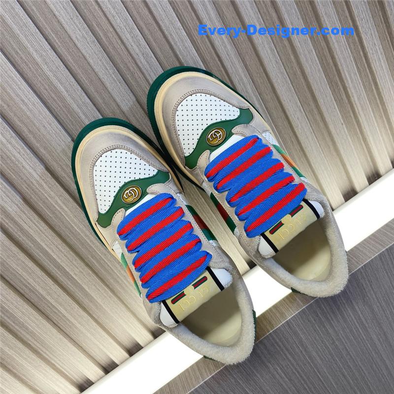 Gvc*1 double screener leather sneakers