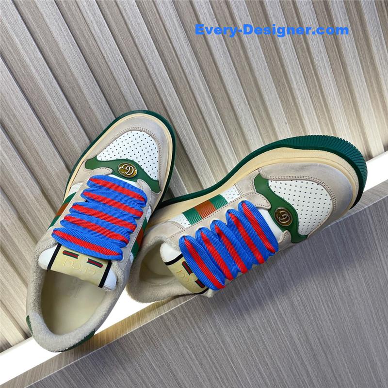 Gvc*1 double screener leather sneakers