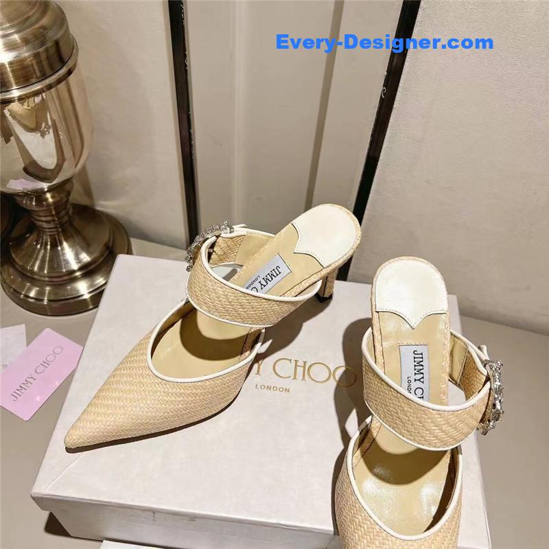 J1m*y Ch00 buckle heeled sandals