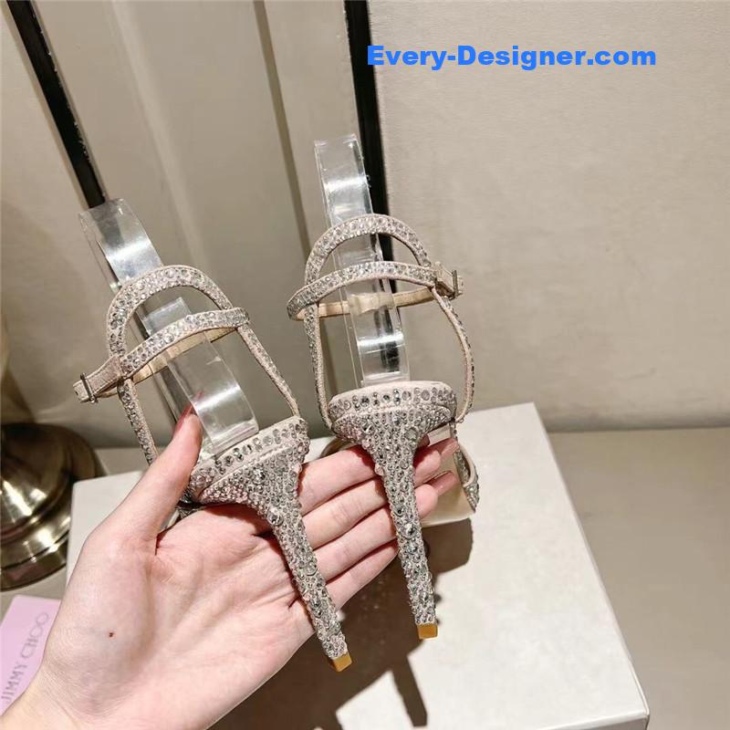 J1m*y Ch00 buckle heeled sandals