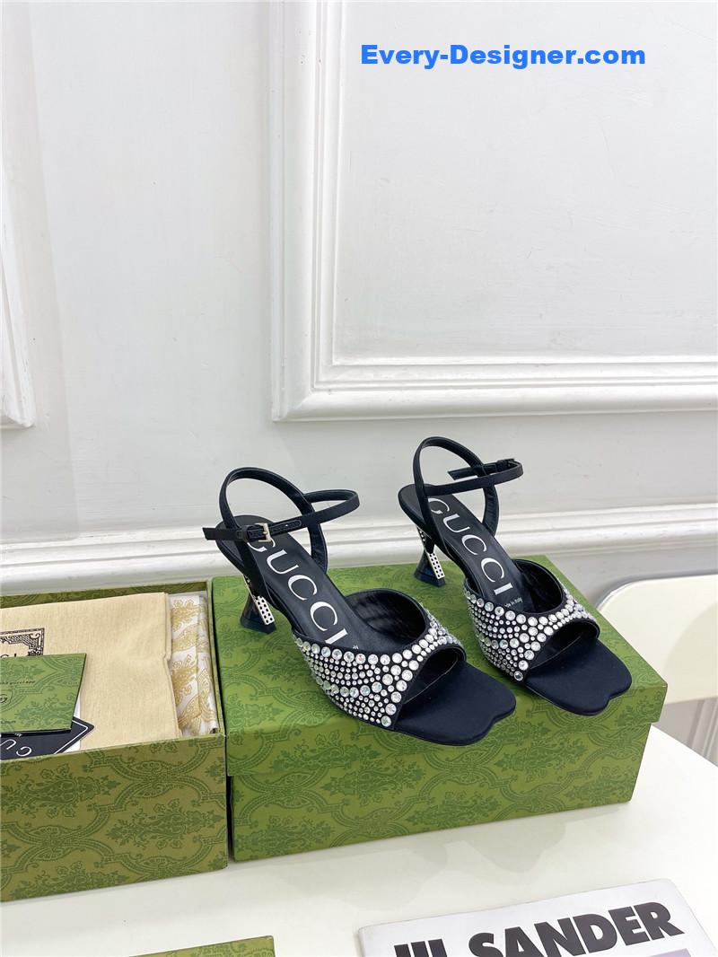 Gucci new crystal diamond sandals and slippers