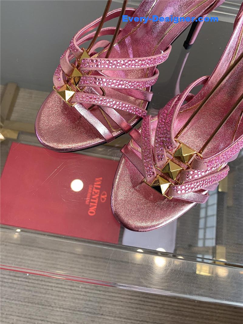 Va1e*ntin0 rhinestone high heel sandals