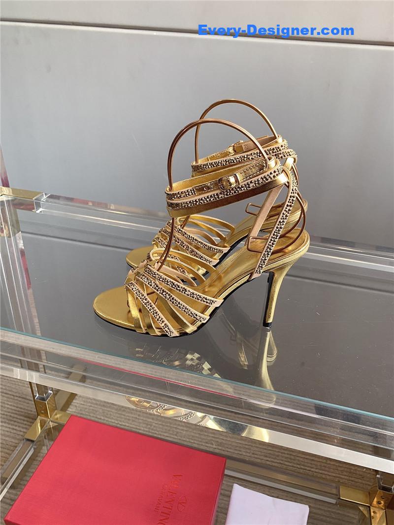 Va1e*ntin0 rhinestone high heel sandals